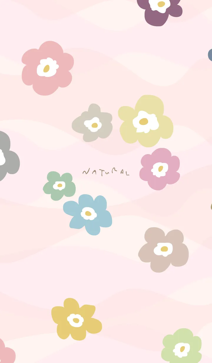 くすみカラー花々 ピンク5の着せ替えメイン画像