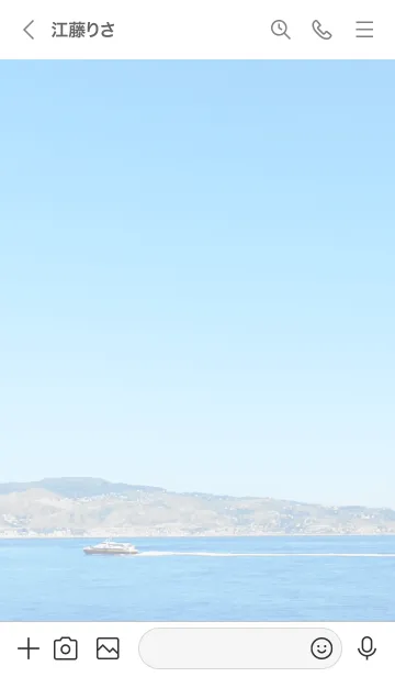 [LINE着せ替え] 青い海と空と船26の画像3
