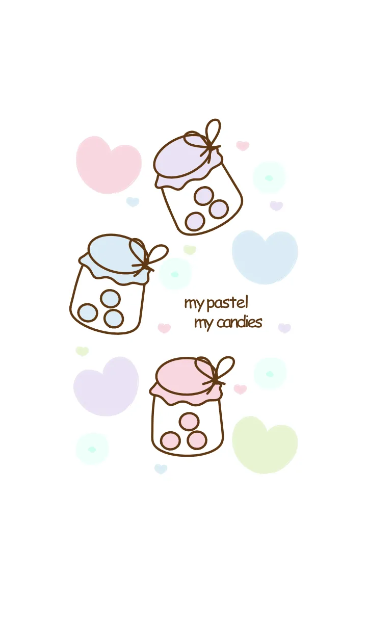 [LINE着せ替え] Sweet pastel candies 7の画像1