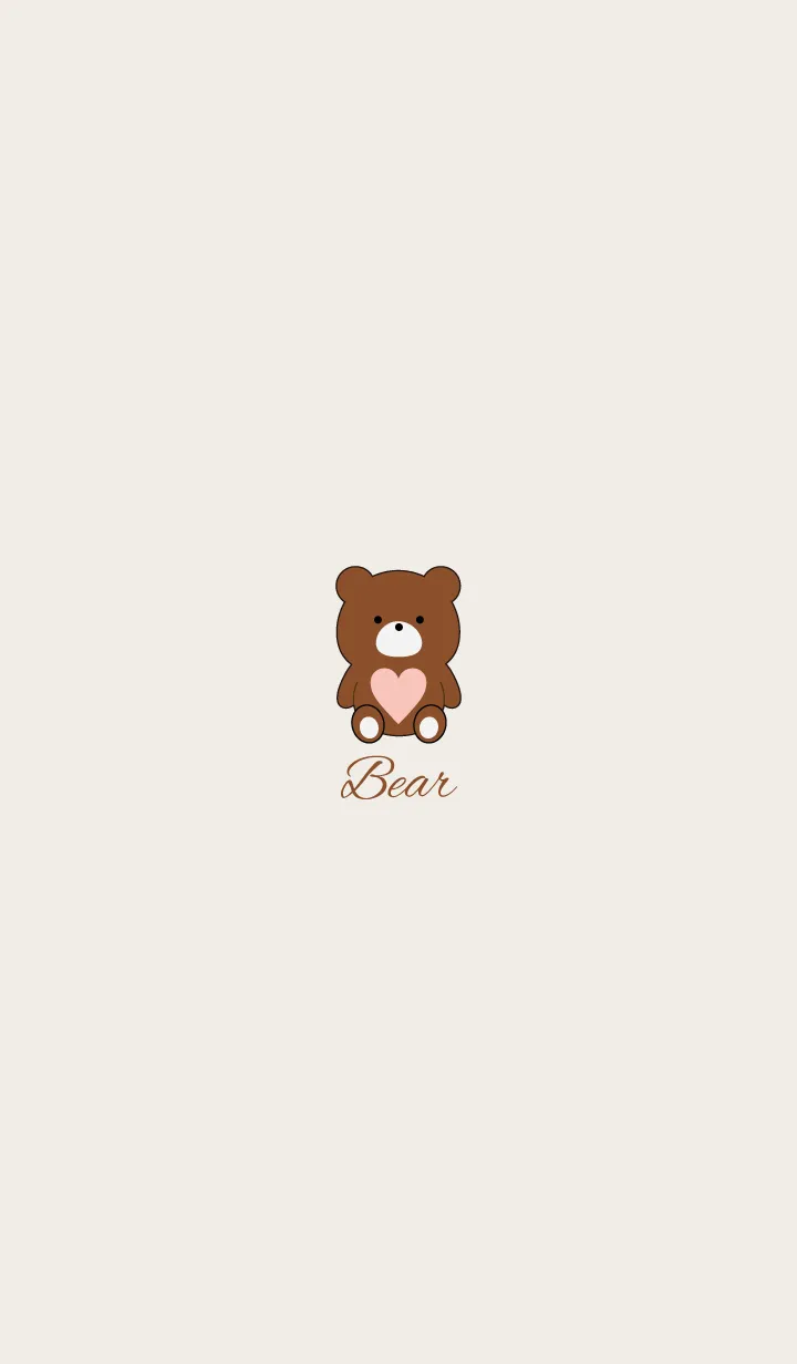 [LINE着せ替え] Bear with a heart 6の画像1