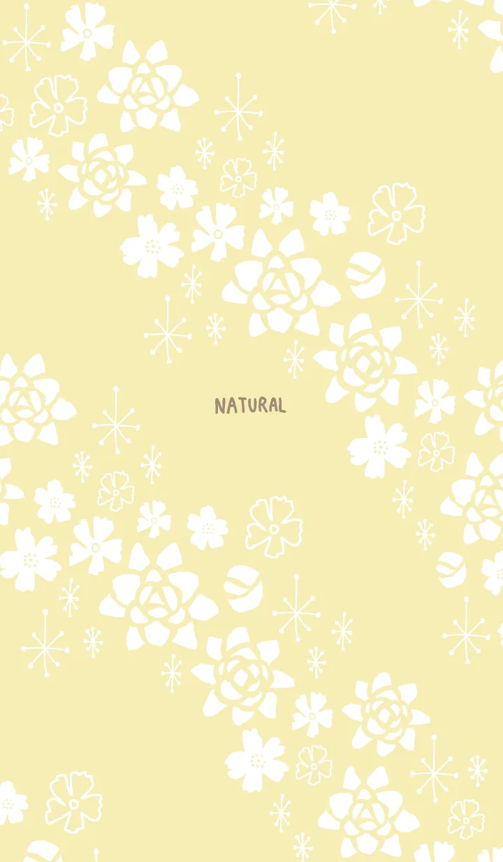 [LINE着せ替え] 花キラキラ 斜め イエロー2の画像1