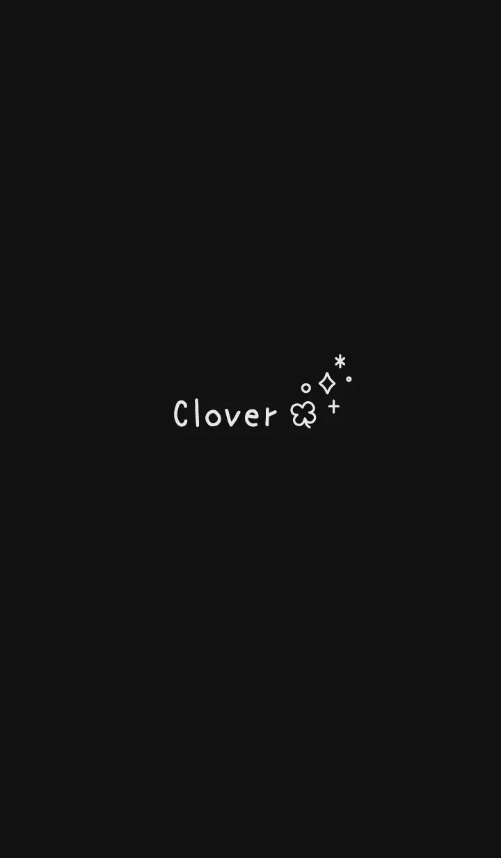 大人かわいいクローバー3＊ブラックのLINE着せ替え