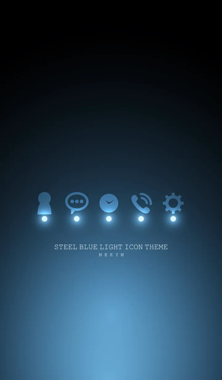 [LINE着せ替え] STEEL BLUE LIGHT ICON THEMEの画像1