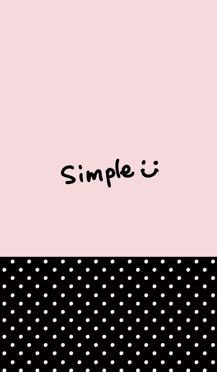 [LINE着せ替え] ピンク黑水玉スマイル18の画像1