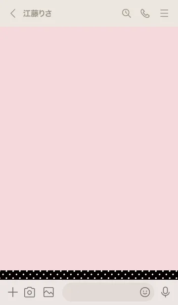 [LINE着せ替え] ピンク黑水玉スマイル18の画像3