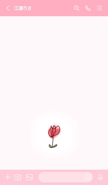 [LINE着せ替え] ふんわりチューリップの画像3