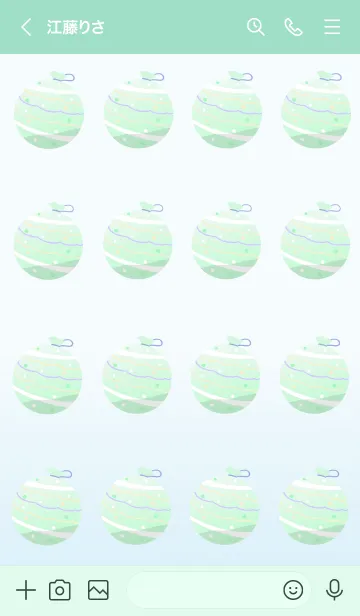 [LINE着せ替え] 水ヨーヨーの着せかえ グリーンの画像3