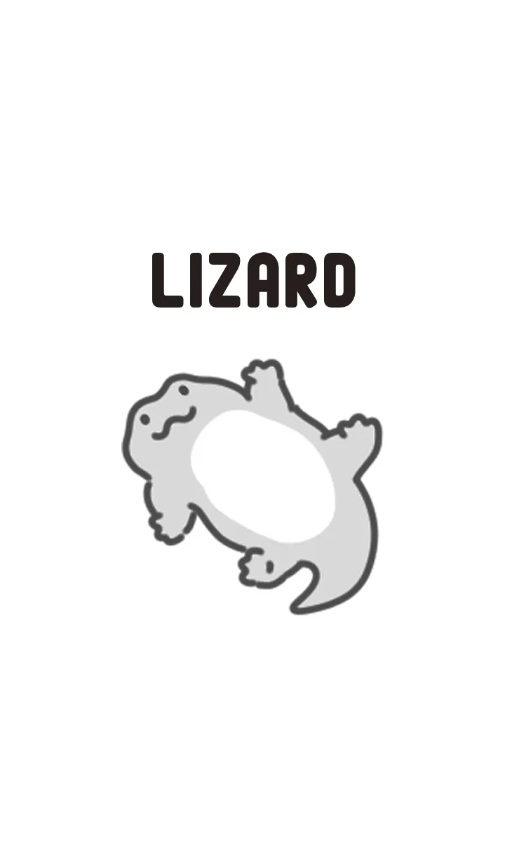 [LINE着せ替え] モノクロなトカゲの画像1