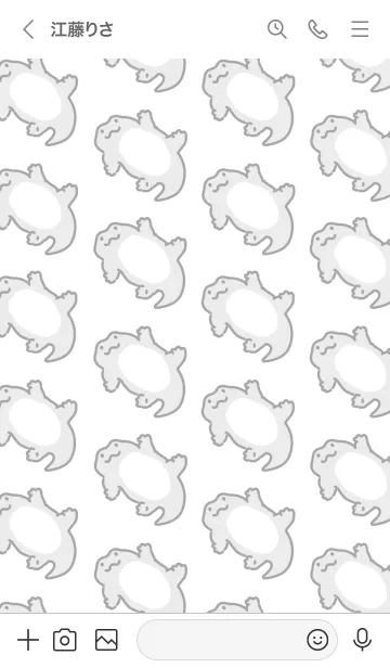 [LINE着せ替え] モノクロなトカゲの画像3