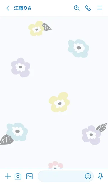 [LINE着せ替え] 北欧風お花リース15の画像3