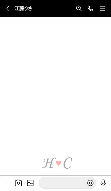 [LINE着せ替え] Love Initial H&C イニシャル 6の画像3