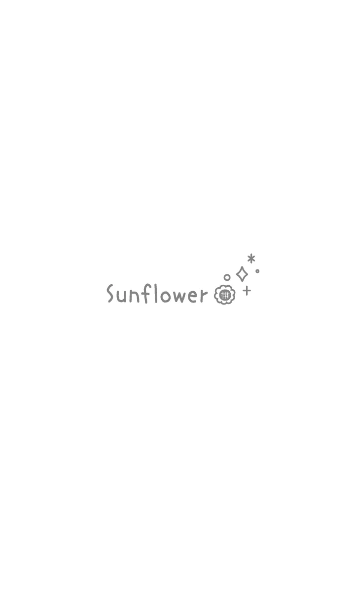 大人かわいいひまわり3＊ホワイトのLINE着せ替え