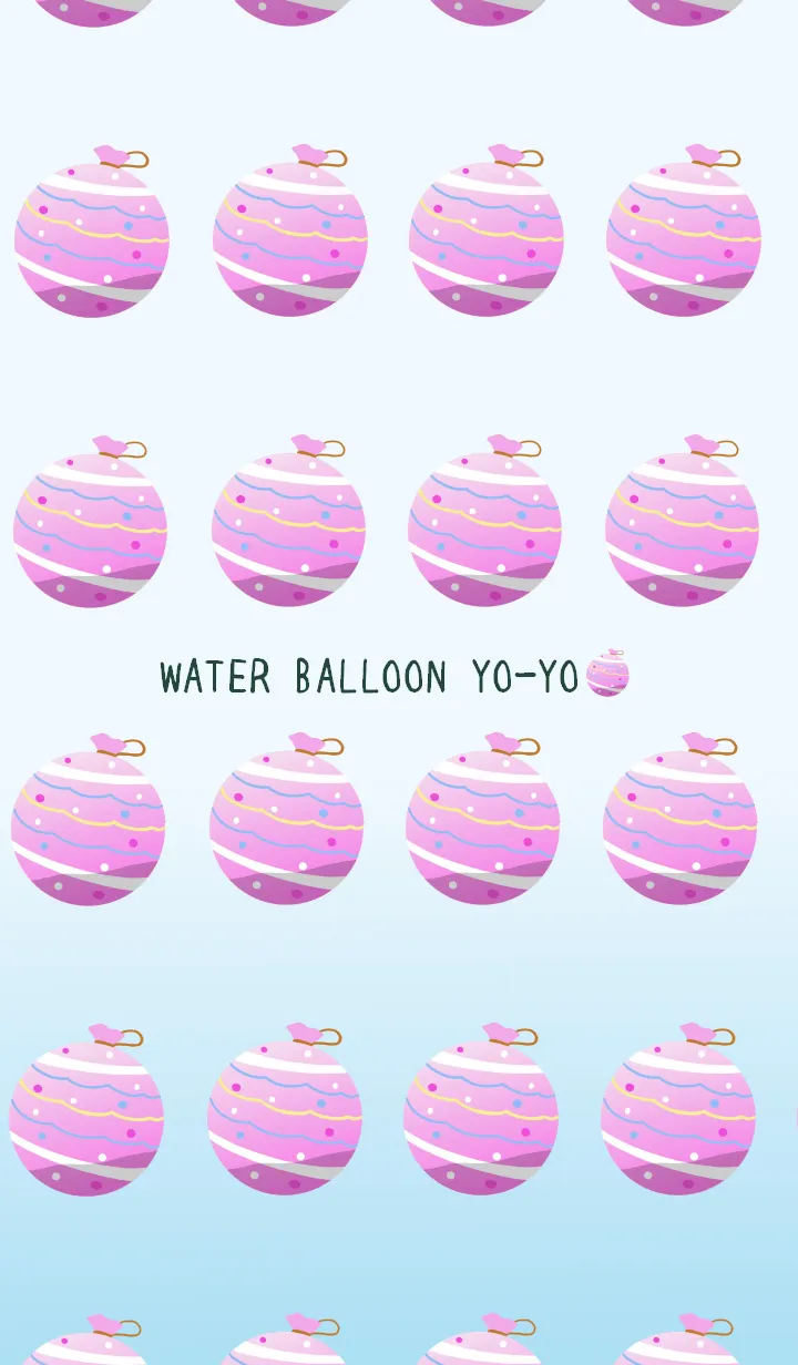 [LINE着せ替え] 水ヨーヨーの着せかえ ピンク/水色の画像1