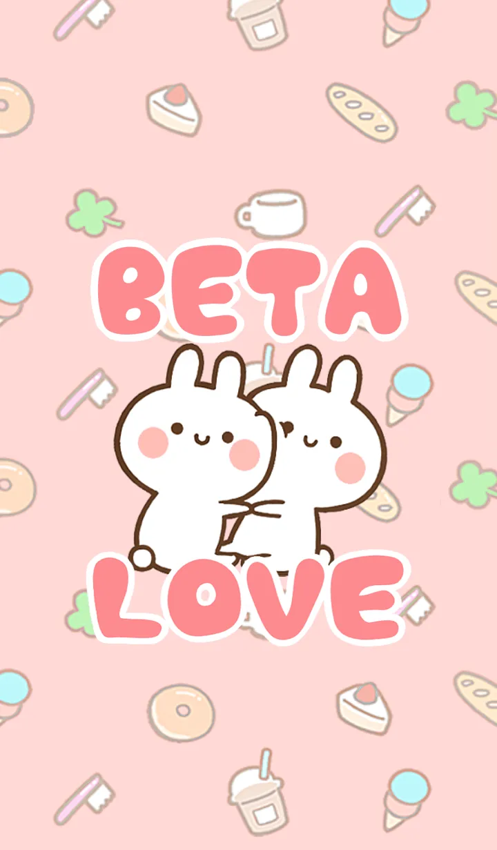 [LINE着せ替え] 【BETA】LOVE☆うさちゃん名前着せかえの画像1