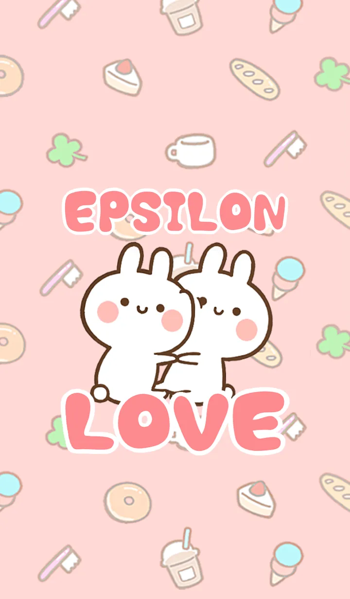 [LINE着せ替え] 【EPSILON】LOVE☆うさちゃん名前着せかえの画像1