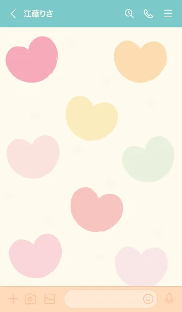 [LINE着せ替え] Sweet mini heart colorful version 17の画像3