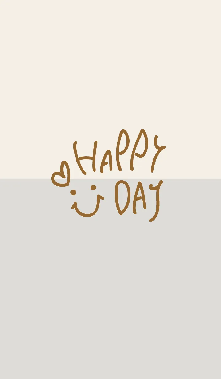 [LINE着せ替え] シンプルスマイルベージュとグレイッシュ19の画像1