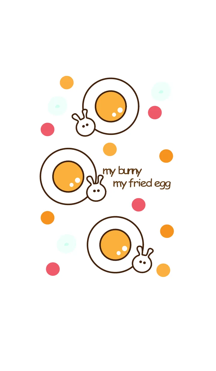 [LINE着せ替え] mini bunny & fried egg 6の画像1