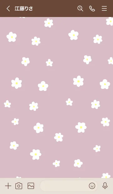 [LINE着せ替え] 小花柄 -くすみパープル-の画像3