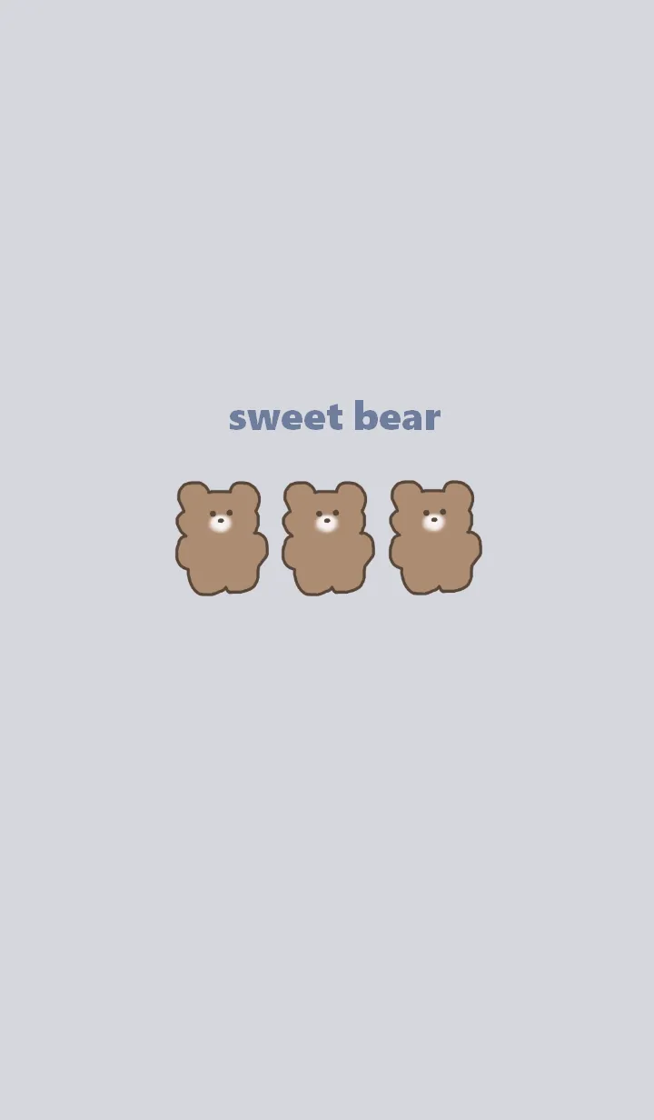 [LINE着せ替え] sweet bear -kusumi blue-の画像1