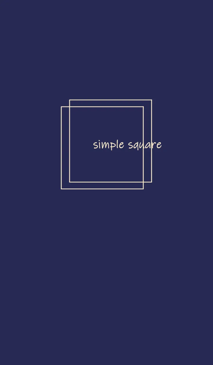 [LINE着せ替え] simple square =navy beige=の画像1