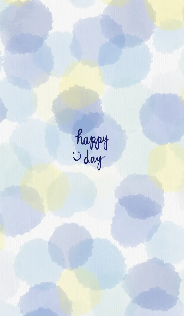 [LINE着せ替え] 水彩水玉happy day7の画像1