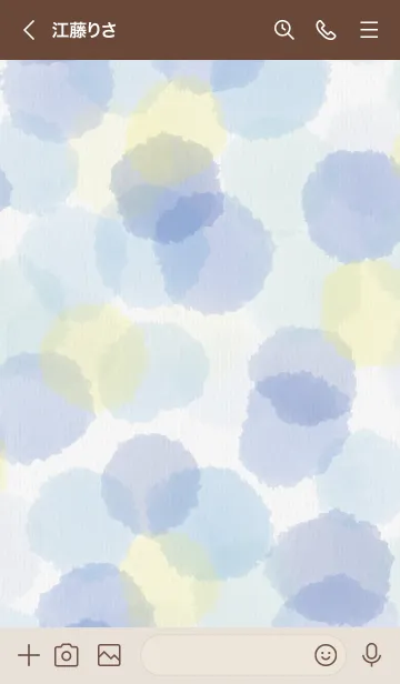 [LINE着せ替え] 水彩水玉happy day7の画像3