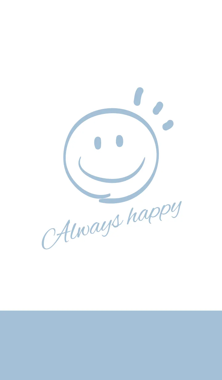 [LINE着せ替え] Always happy -SmokyBlue-の画像1