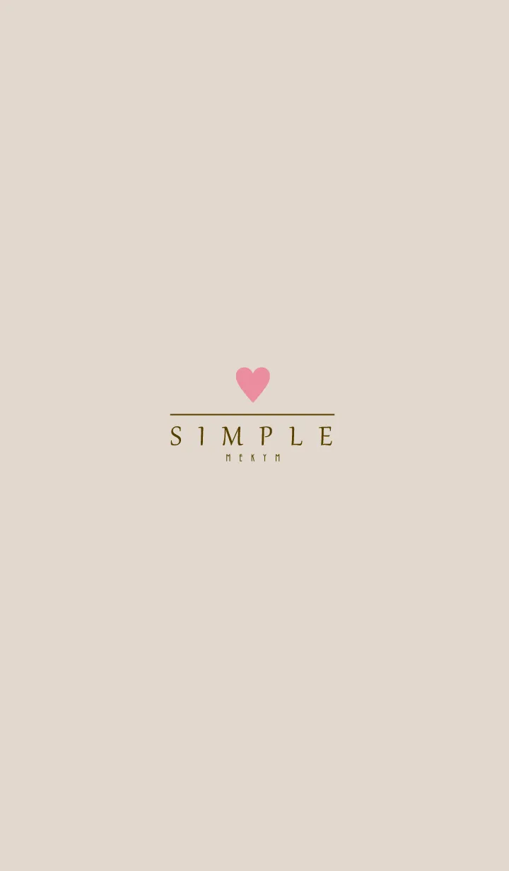 [LINE着せ替え] DUSKY BEIGE.SIMPLE HEART 32の画像1