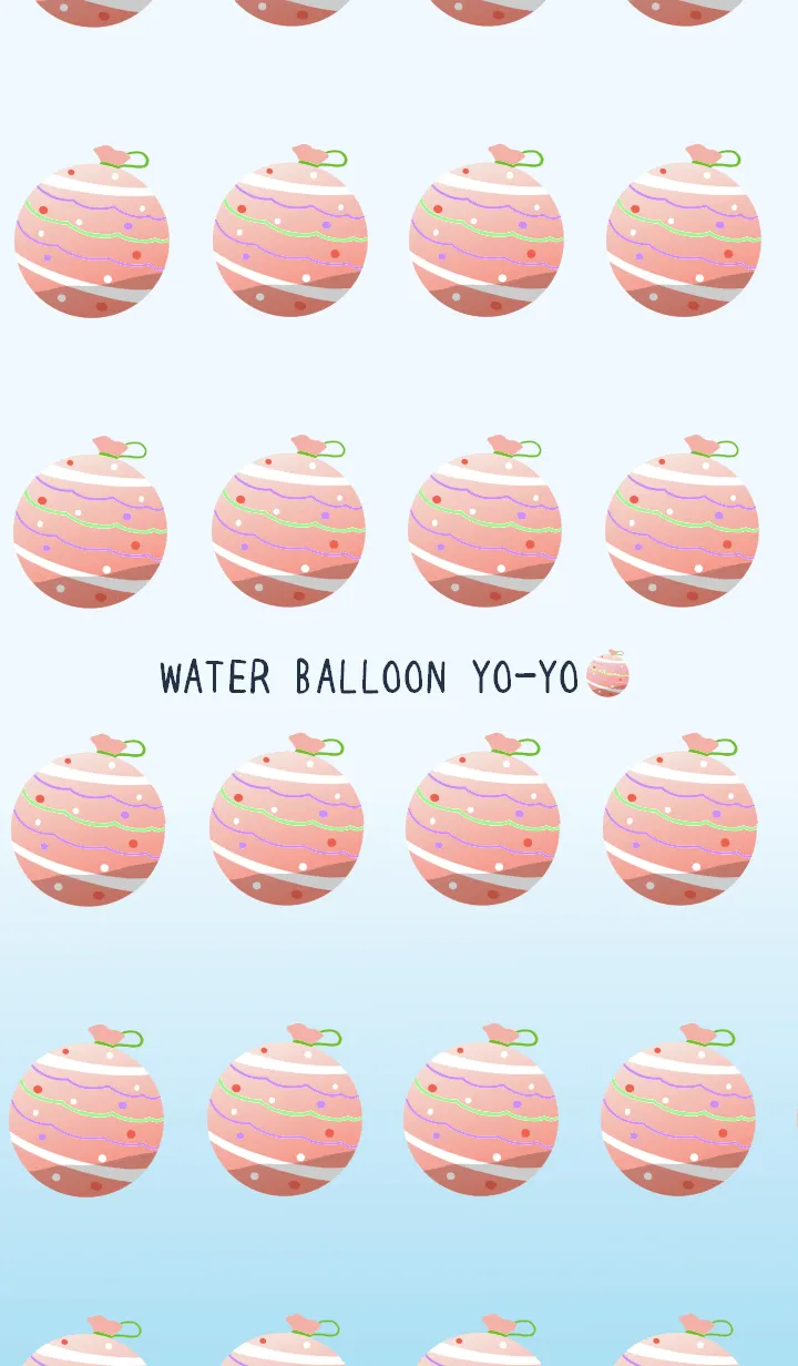 水ヨーヨーの着せかえ レッド/水色の着せ替えメイン画像