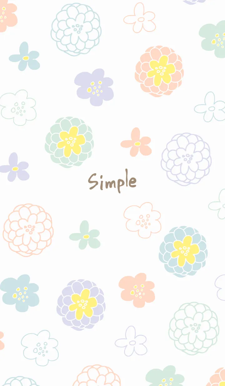 [LINE着せ替え] カラフル大人お花25の画像1