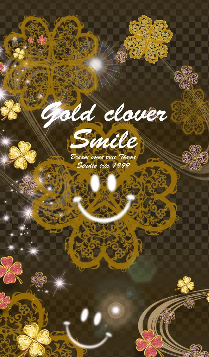 [LINE着せ替え] 幸運になるゴールドクローバーとスマイル2の画像1