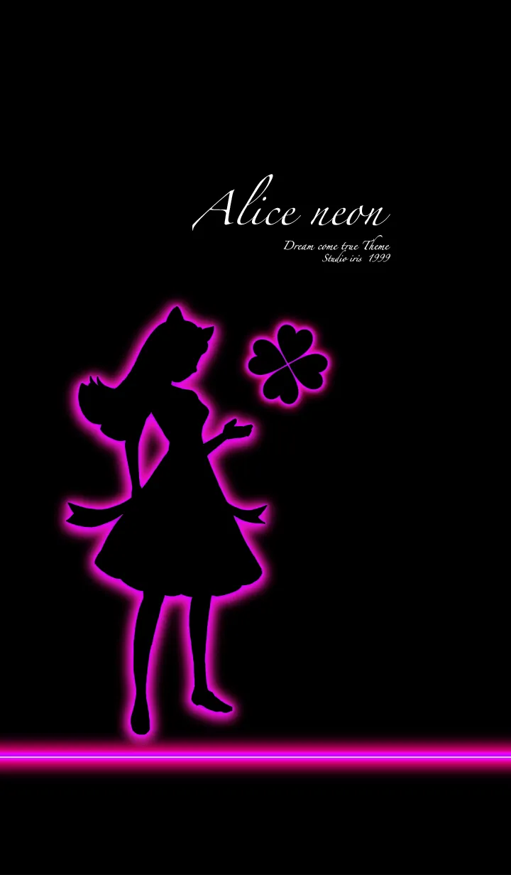 [LINE着せ替え] 不思議の国のアリスとクローバー pinkの画像1