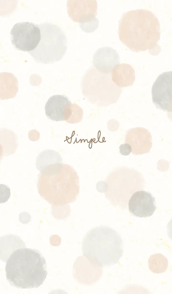 [LINE着せ替え] 水彩 ドット ベージュ25の画像1