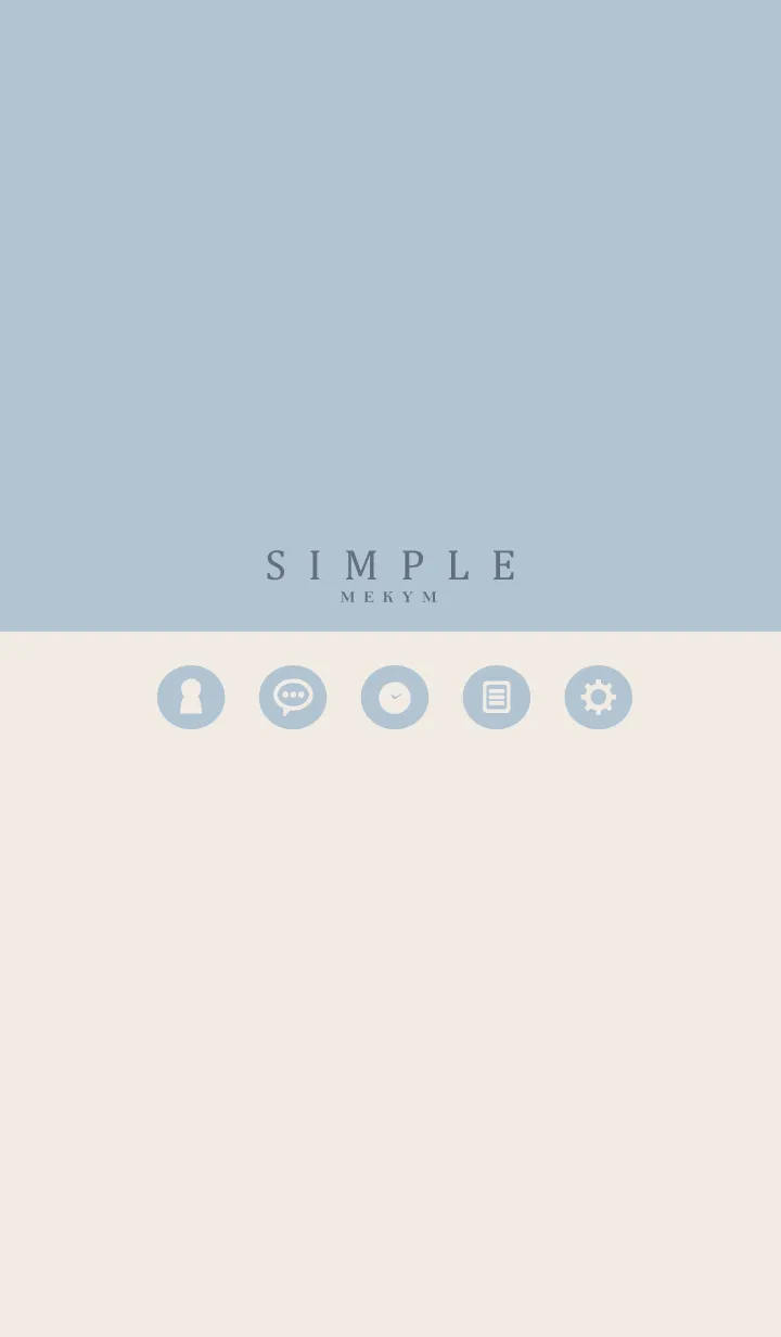 [LINE着せ替え] SIMPLE ICON BLUE-MEKYM 14の画像1