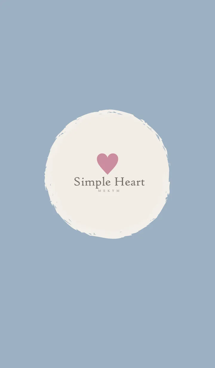 [LINE着せ替え] Simple Heart Blue-MEKYM 8の画像1