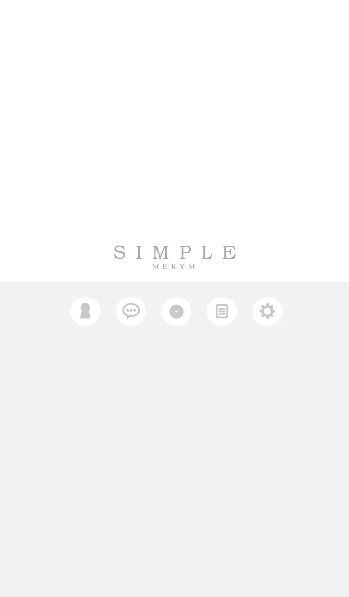 [LINE着せ替え] SIMPLE ICON WHITE-MEKYM 14の画像1