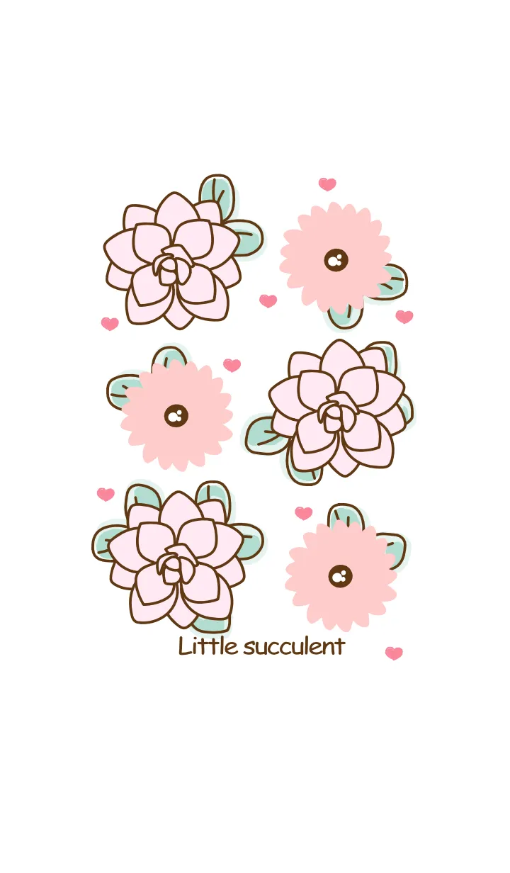 [LINE着せ替え] Little pastel succulent 7の画像1