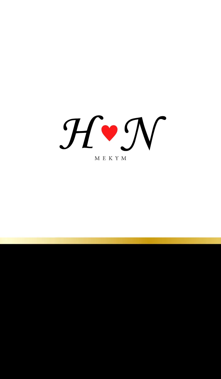 [LINE着せ替え] Love Initial H&N イニシャル 6の画像1