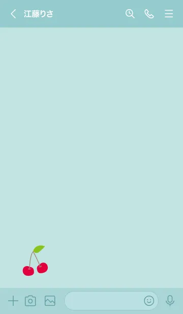 [LINE着せ替え] かわいい さくらんぼ26の画像3