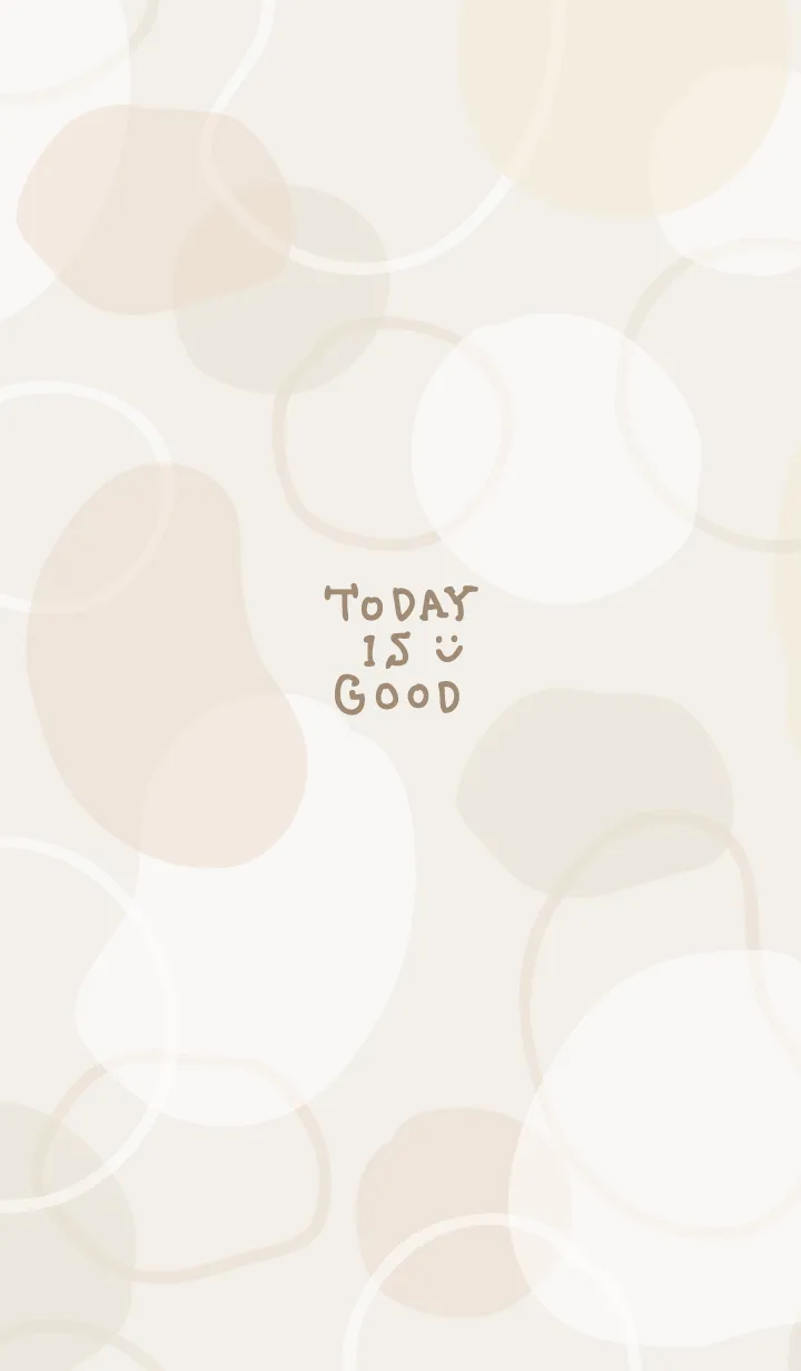 [LINE着せ替え] 丸と輪っか くすみ ベージュ3の画像1