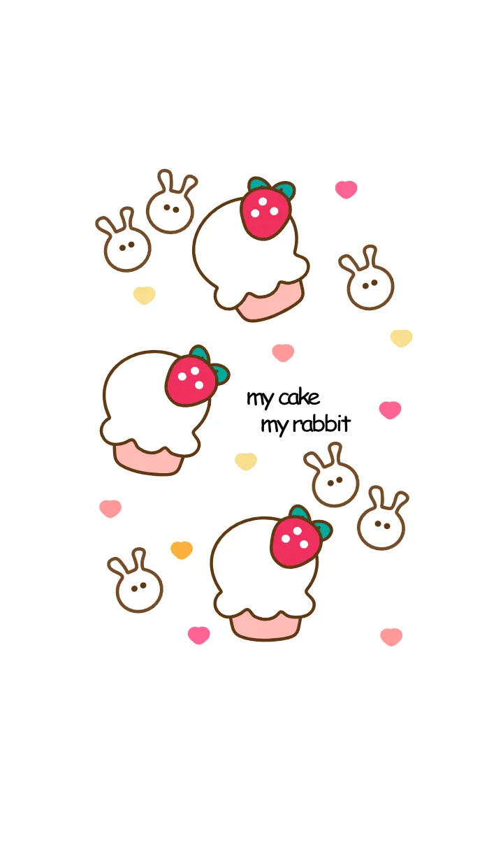 [LINE着せ替え] Little cake little bunny 10の画像1