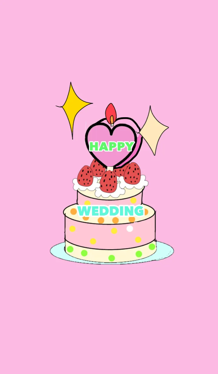 [LINE着せ替え] HAPPY Wedding 結婚おめでとうの画像1