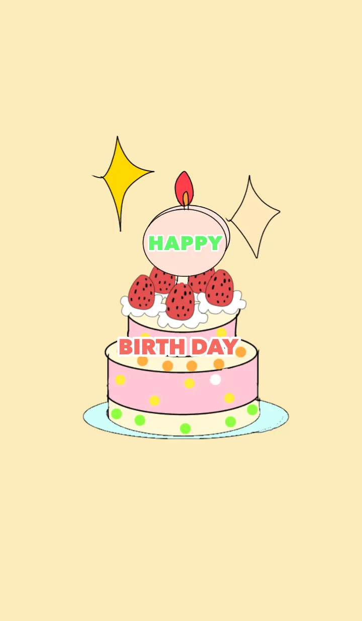 [LINE着せ替え] HAPPY BIRTHDAY ☆お誕生日おめでとう☆の画像1