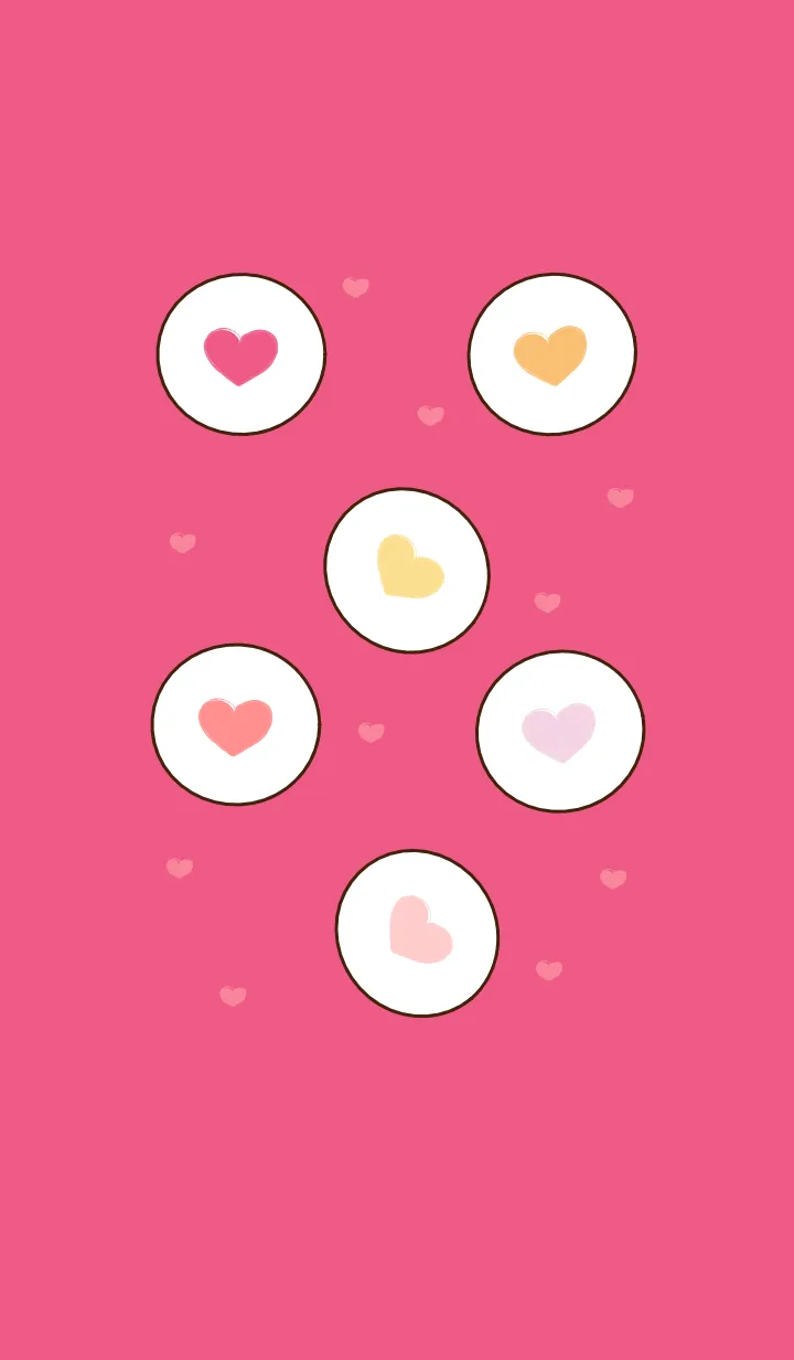 [LINE着せ替え] Simple heart icons 17の画像1