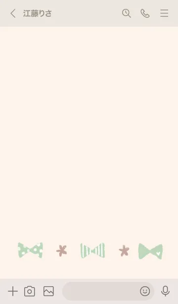 [LINE着せ替え] くすみみどりなリボンの画像3