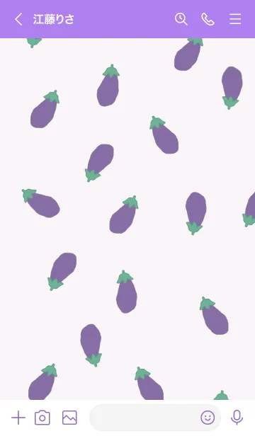 [LINE着せ替え] nasu pattern/ purple7の画像3