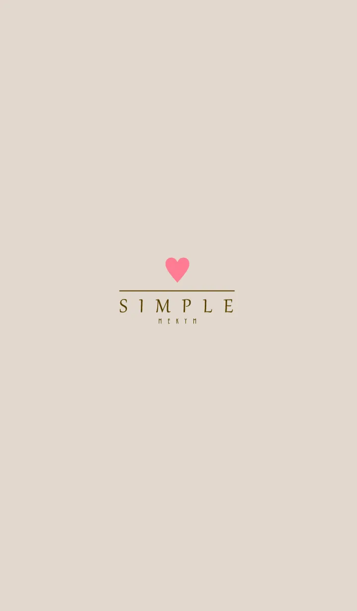 [LINE着せ替え] DUSKY BEIGE.SIMPLE HEART 33の画像1