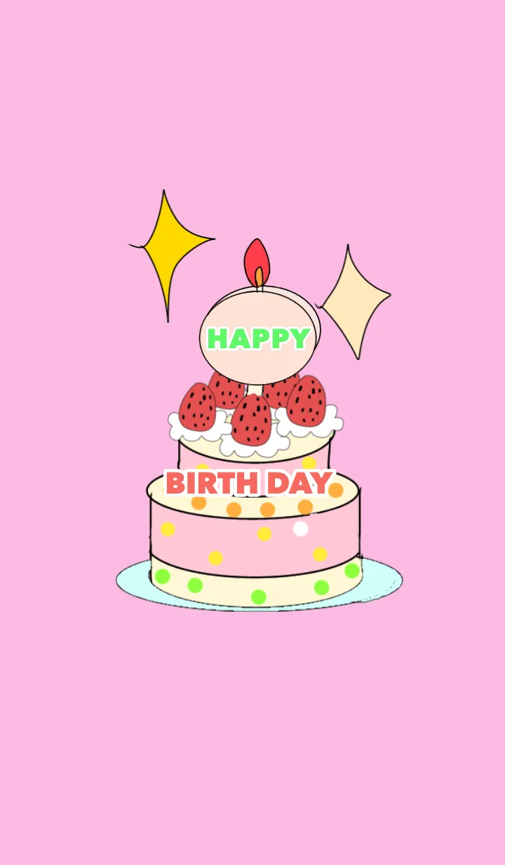 [LINE着せ替え] HAPPY BIRTH DAY お誕生日おめでとうの画像1