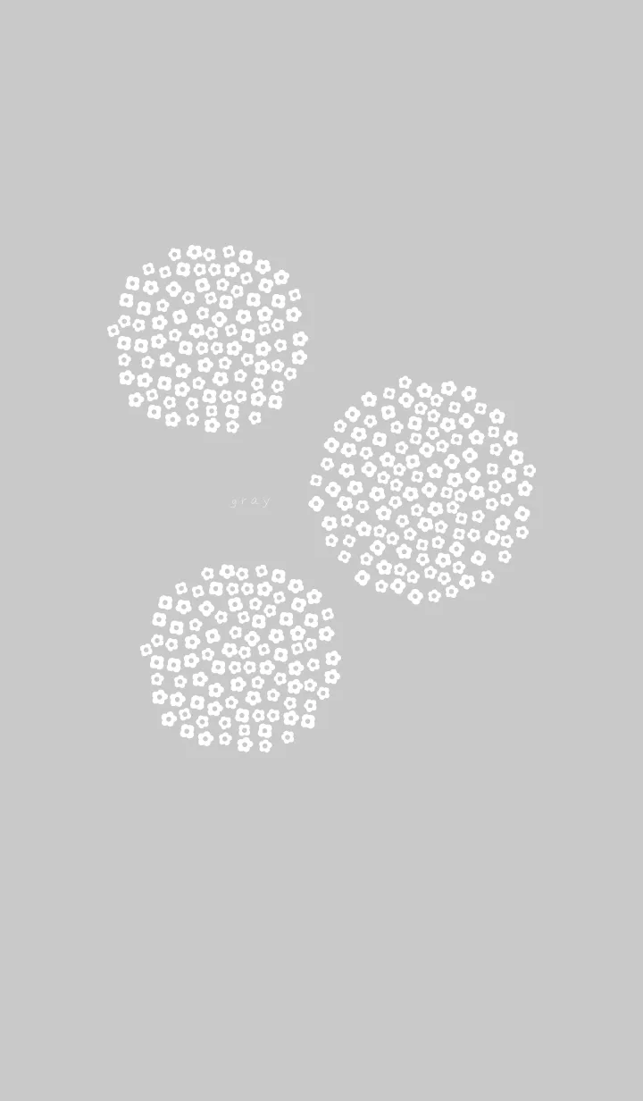 [LINE着せ替え] シンプル花柄 グレーの画像1